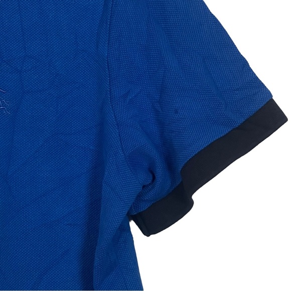 Burberry Men’s Blue Shirt Sleeve Knit Casual Cotton Button Polo Shirt Medium - Picture 7 of 16